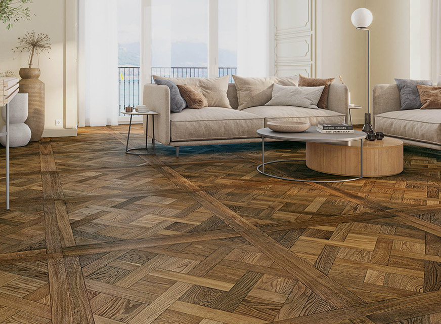 Projete o piso de parquet